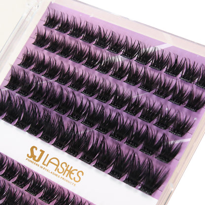 Self-Adhesive Pre-Glued Cluster Lash Kit: W-Shape Wide-Base & Pre-Mapped Contour Styles