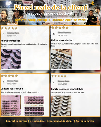 SJLASHES 10 Pairs Russian Volume Strip Lashes Multipack - Mixed Styles Reusable False Eyelashes