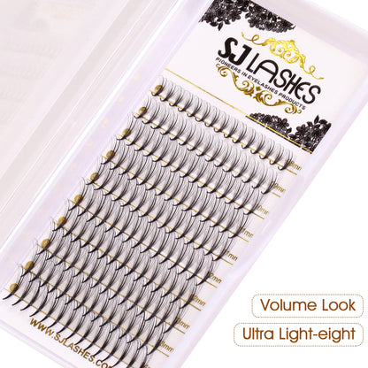 Premium Spiky Premade Volume Lash Fans Wispy Eyelash Extensions 3D 5D 7D 9D Mixed Lengths D Curl 0.07mm Ultra Lightweight Pro Silk Lashes