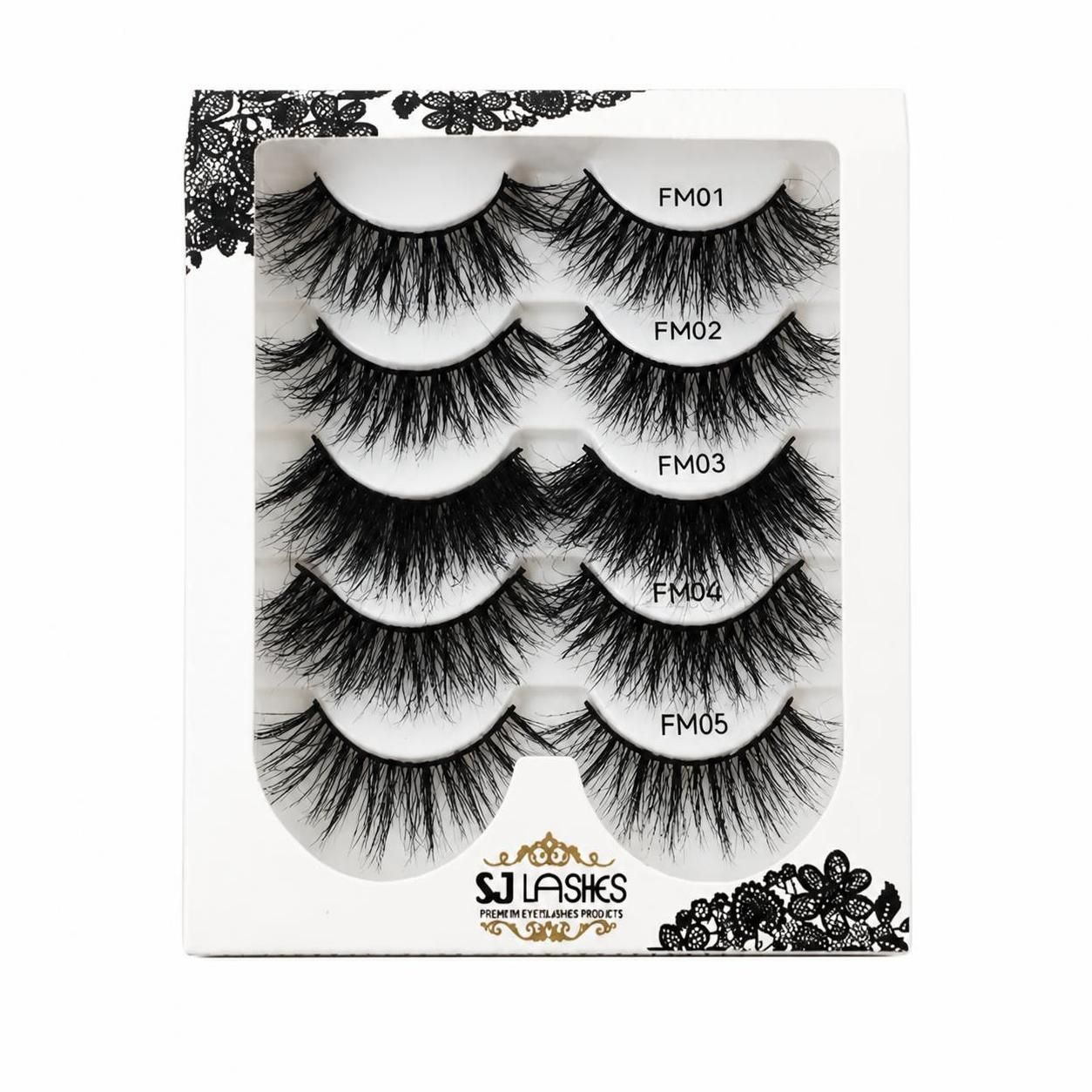 Cílios postiços Royalty 5D Mink Defined (Volume Leve)