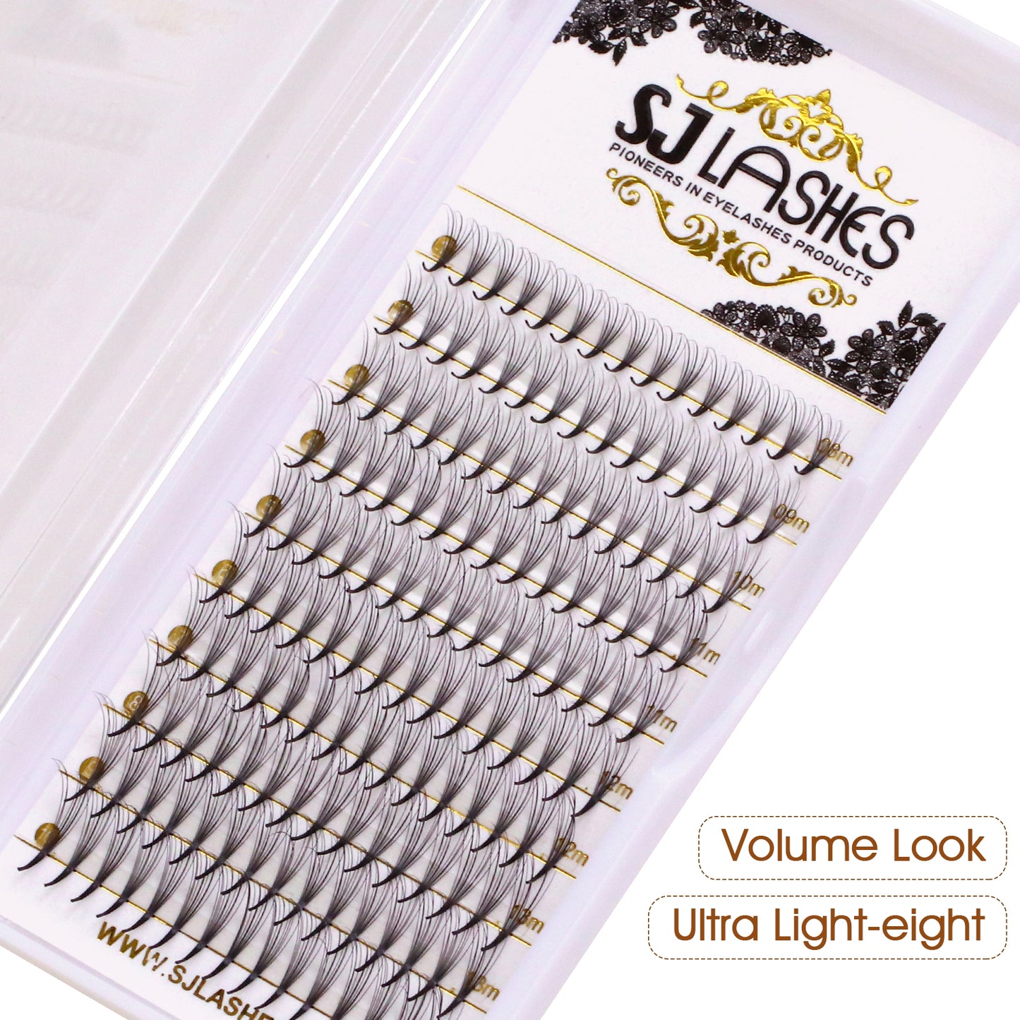 Premium Spiky Premade Volume Lash Fans Wispy Eyelash Extensions 3D 5D 7D 9D Mixed Lengths D Curl 0.07mm Ultra Lightweight Pro Silk Lashes