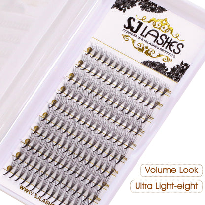 Premium Spiky Premade Volume Lash Fans Wispy Eyelash Extensions 3D 5D 7D 9D Mixed Lengths D Curl 0.07mm Ultra Lightweight Pro Silk Lashes