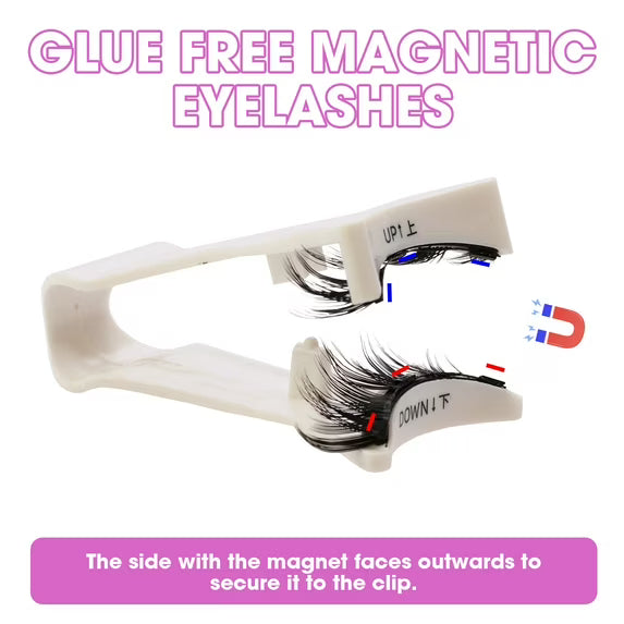Natural Look Magnetic Eyelashes Kit with Applicator - Reusable Glue Free False Lashes