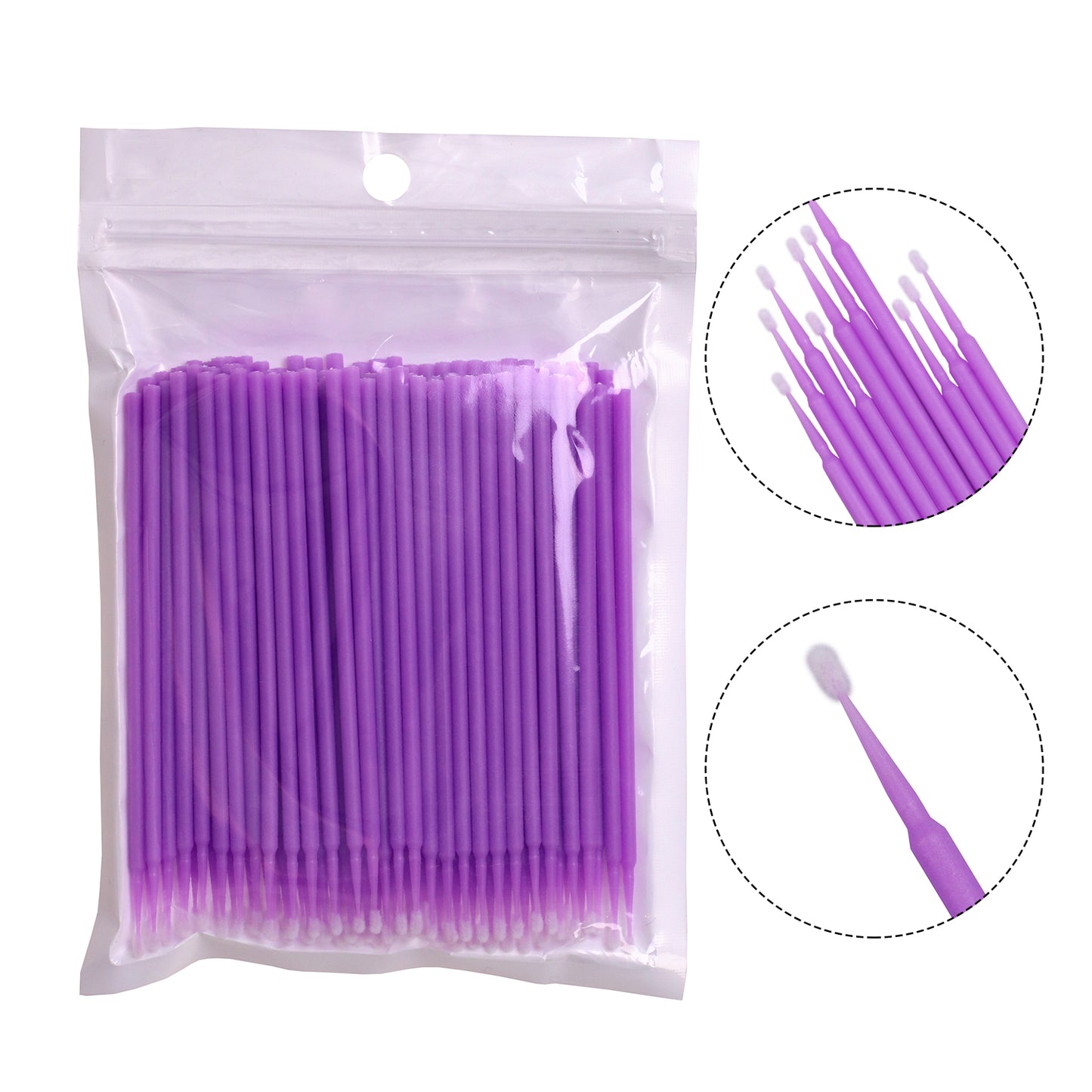 Premium Disposable Micro Brush Applicators - Multi-Purpose Precision Swabs for Makeup, Eyelash Extensions, Nail Art & Car Detailing