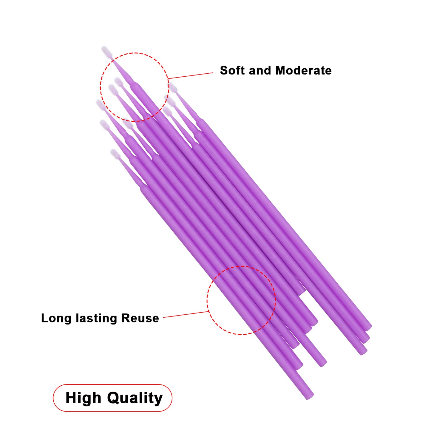 Premium Disposable Micro Brush Applicators - Multi-Purpose Precision Swabs for Makeup, Eyelash Extensions, Nail Art & Car Detailing