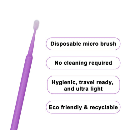 Premium Disposable Micro Brush Applicators - Multi-Purpose Precision Swabs for Makeup, Eyelash Extensions, Nail Art & Car Detailing