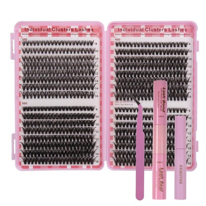Classic Everyday Volume Cluster Lashes Kit (30D-50D Essential DIY Lashes)