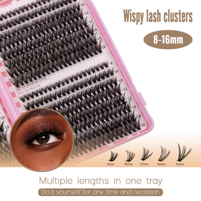 Classic Everyday Volume Cluster Lashes Kit (30D-50D Essential DIY Lashes)
