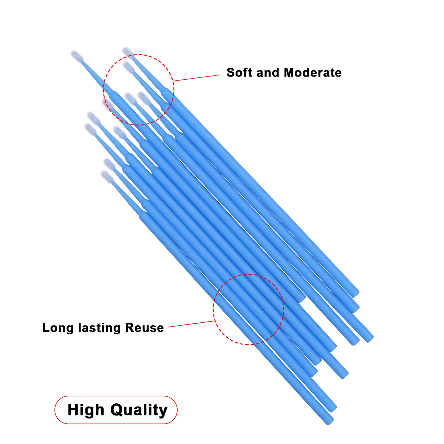 Premium Disposable Micro Brush Applicators - Multi-Purpose Precision Swabs for Makeup, Eyelash Extensions, Nail Art & Car Detailing