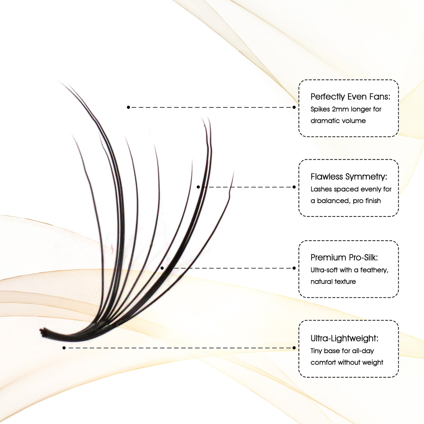 Premium Spiky Premade Volume Lash Fans Wispy Eyelash Extensions 3D 5D 7D 9D Mixed Lengths D Curl 0.07mm Ultra Lightweight Pro Silk Lashes