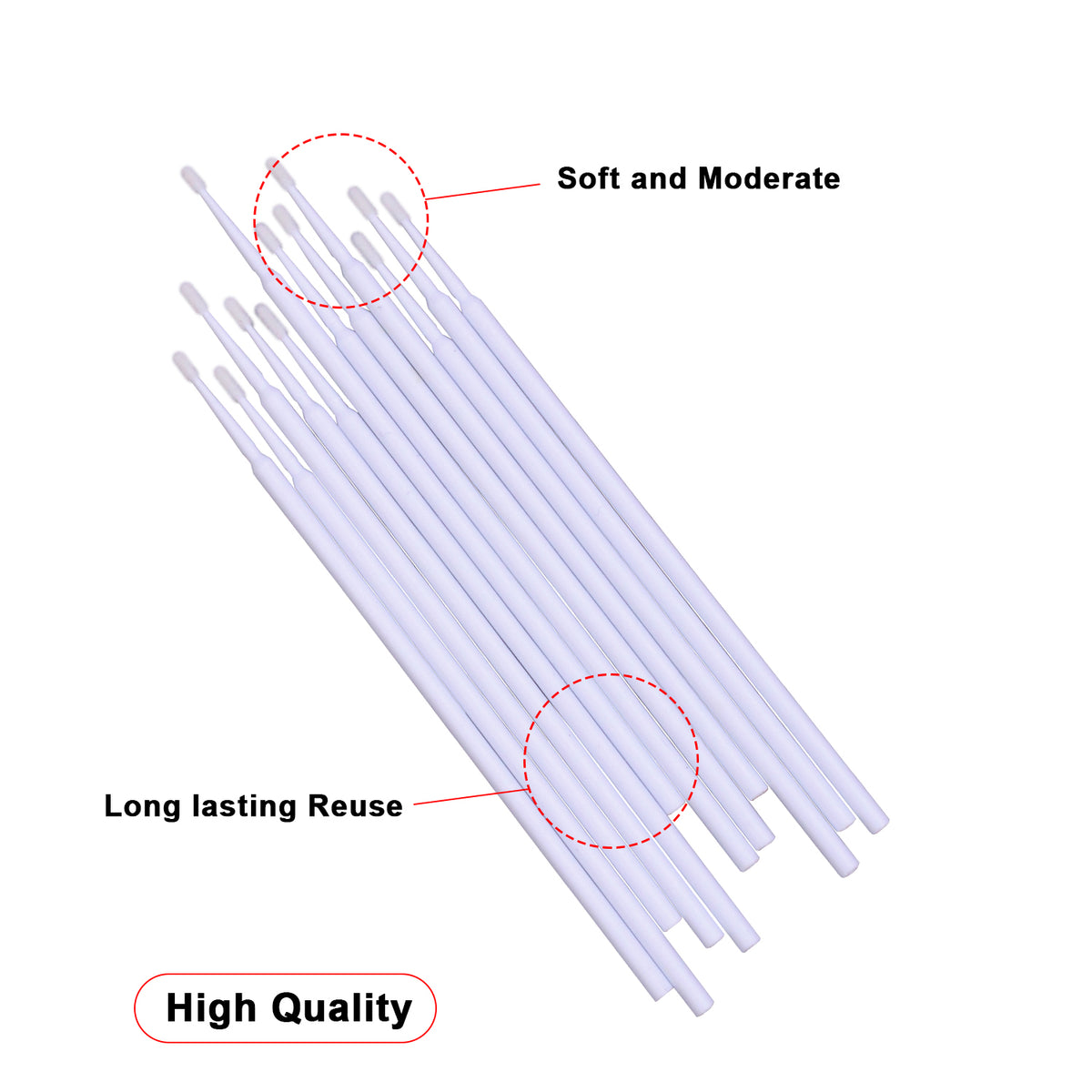 Premium Disposable Micro Brush Applicators - Multi-Purpose Precision Swabs for Makeup, Eyelash Extensions, Nail Art & Car Detailing