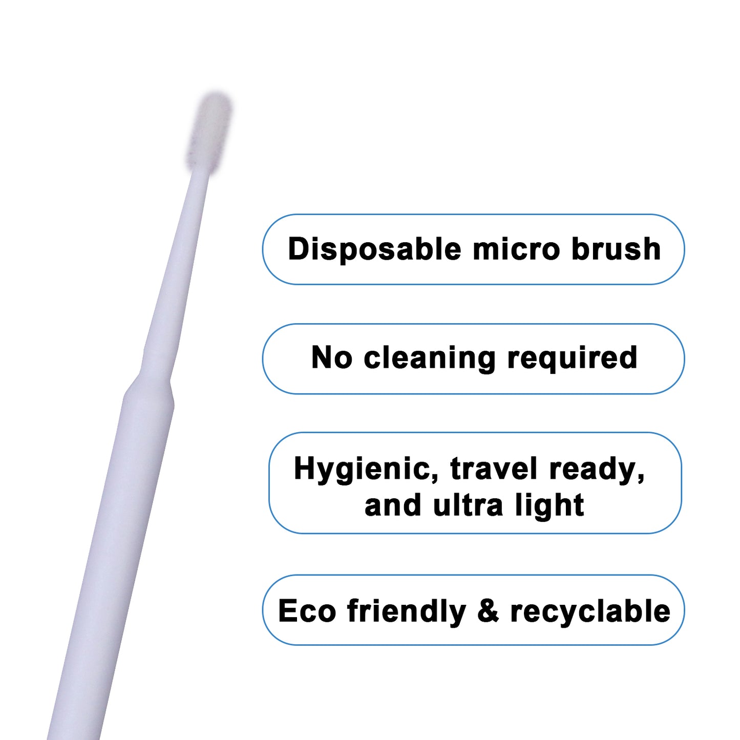 Premium Disposable Micro Brush Applicators - Multi-Purpose Precision Swabs for Makeup, Eyelash Extensions, Nail Art & Car Detailing