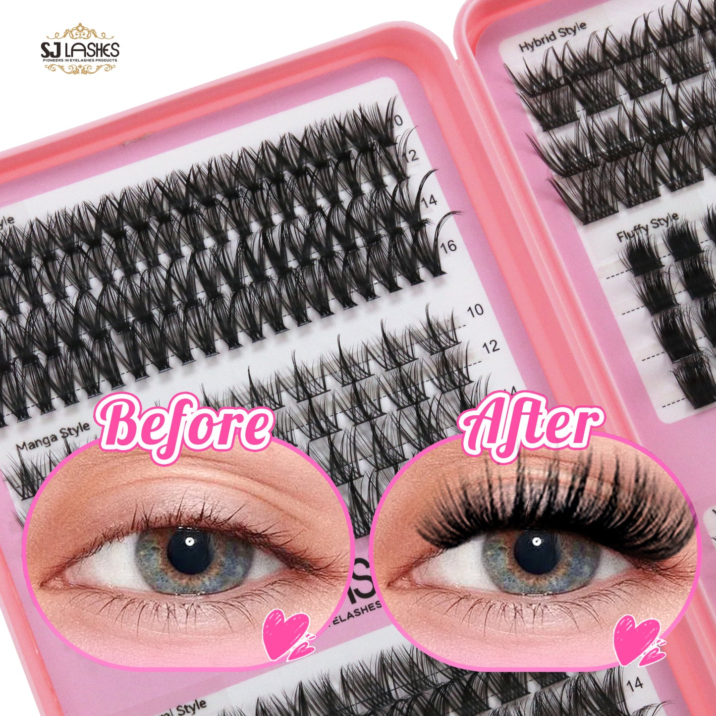 Total Eye Transformation DIY Cluster Lashes (Upper & Lower, 7 Eyelook Styles)