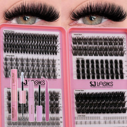 Total Eye Transformation DIY Cluster Lashes Kit (Upper & Lower, 7 Eyelook Styles)