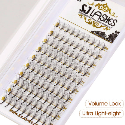 Premium Spiky Premade Volume Lash Fans Wispy Eyelash Extensions 3D 5D 7D 9D Mixed Lengths D Curl 0.07mm Ultra Lightweight Pro Silk Lashes