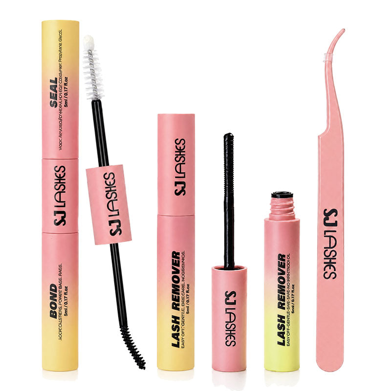 SJ LASHES DIY Professional Lash Extension Kit - Multi-Style Cluster Lashes (10-16mm) with Dual-Ended Bond & Seal and Lash Remover
