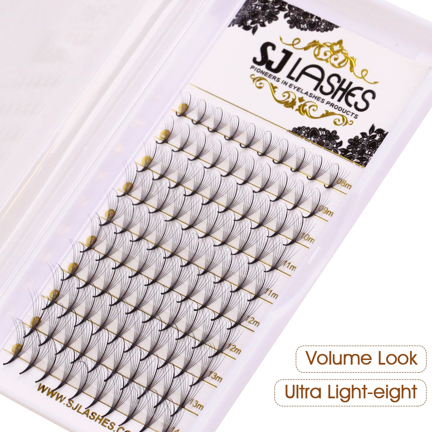 Premium Spiky Premade Volume Lash Fans Wispy Eyelash Extensions 3D 5D 7D 9D Mixed Lengths D Curl 0.07mm Ultra Lightweight Pro Silk Lashes