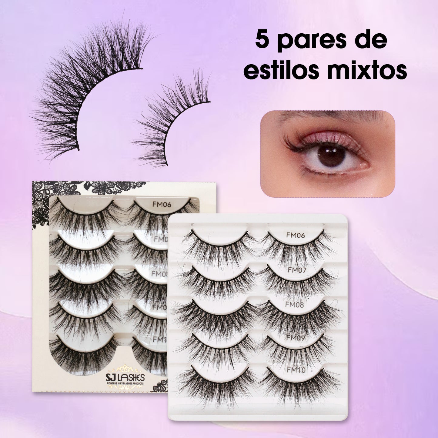 Cílios Celestiais 5D Mink Lite (Mais Esparsos)