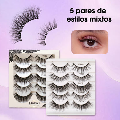 Cílios Celestiais 5D Mink Lite (Mais Esparsos)