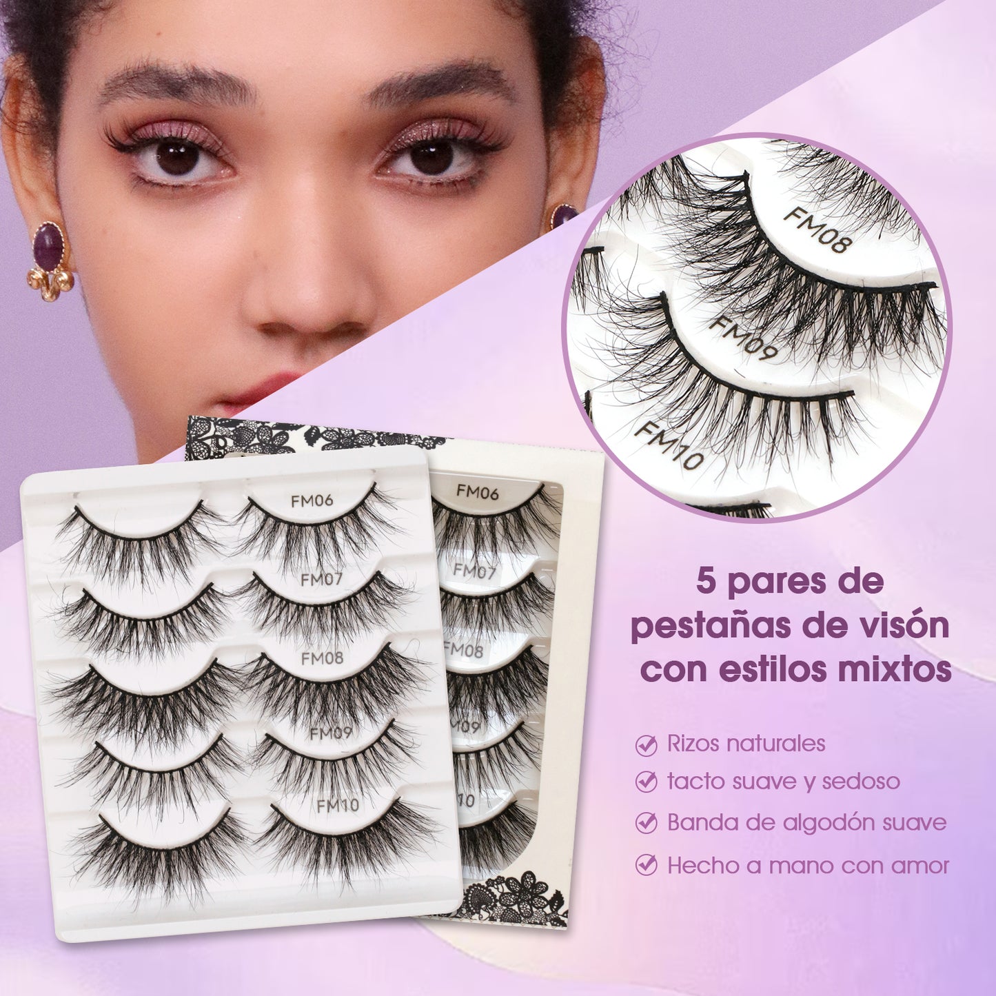 Cílios Celestiais 5D Mink Lite (Mais Esparsos)
