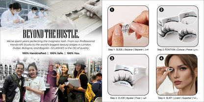 Single-Pair Magnetic Lashes Kit #Natural Wispy Magnetic Sandwich Lashes (Factory Direct)