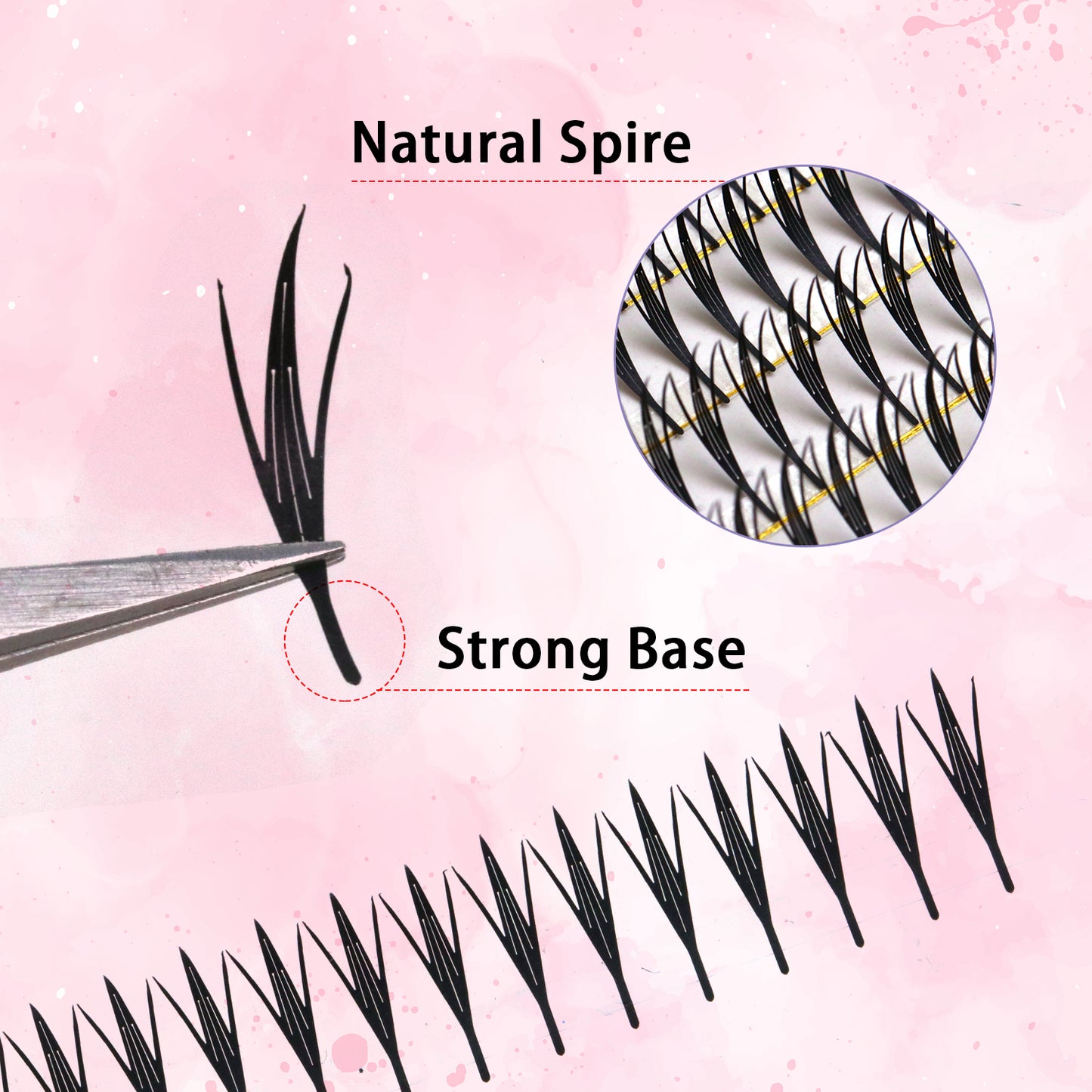 SJLASHES Manga Anime Lash Extensions 0.05mm Ultra Soft Faux Mink Premade Wispy V-Tip Spikes Fox Eye Pixie Texture 10 Rows Mixed Tray