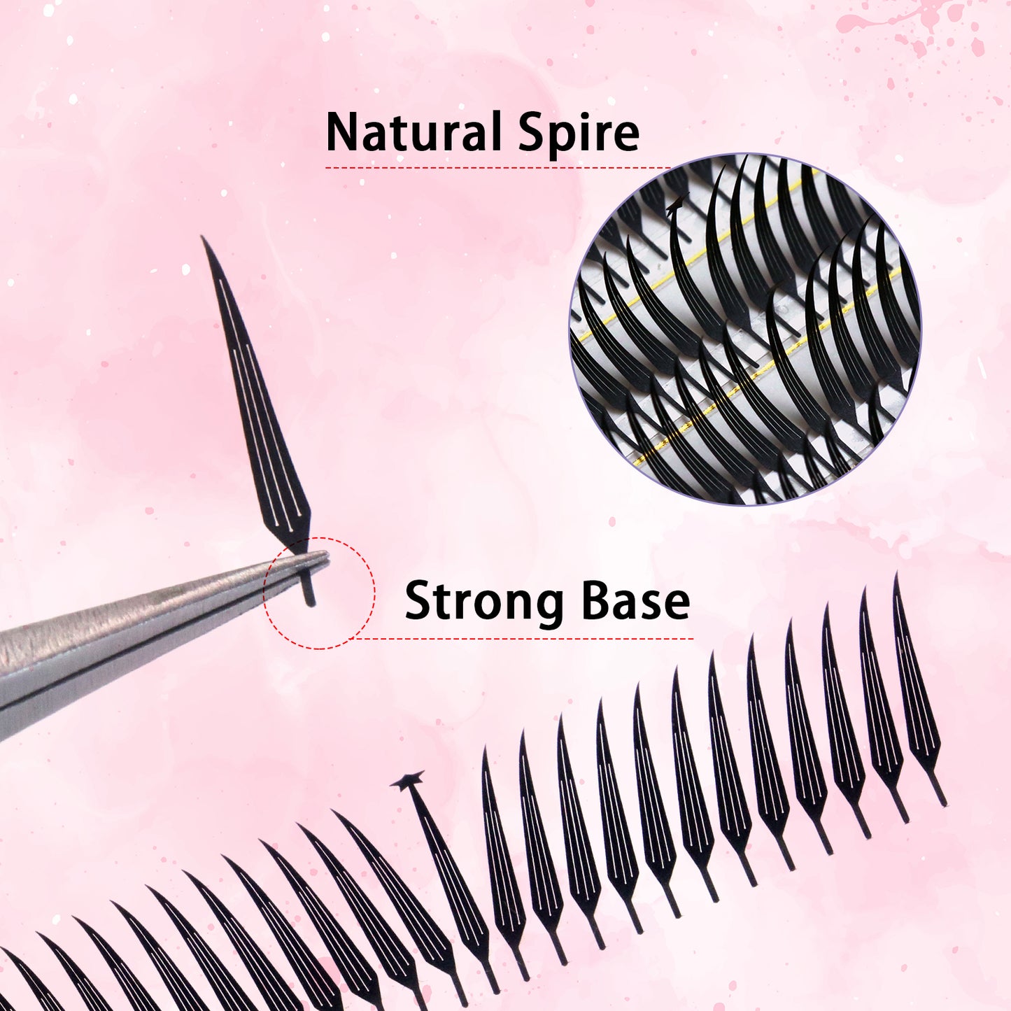 SJLASHES Manga Anime Lash Extensions 0.05mm Ultra Soft Faux Mink Premade Wispy V-Tip Spikes Fox Eye Pixie Texture 10 Rows Mixed Tray