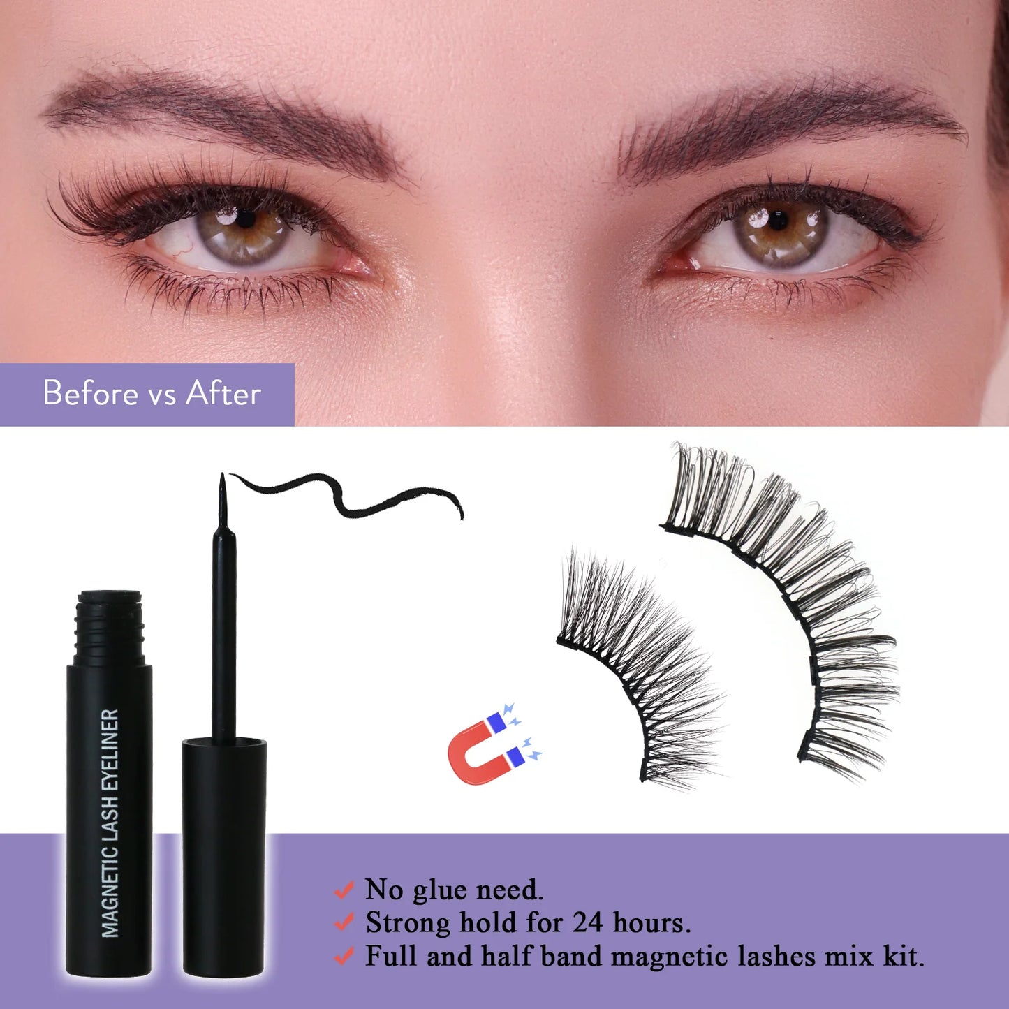 The Ultimate Glam 10-Pack Magnetic Lash Collection (All Occasion) – Luxury Pro Black Edition