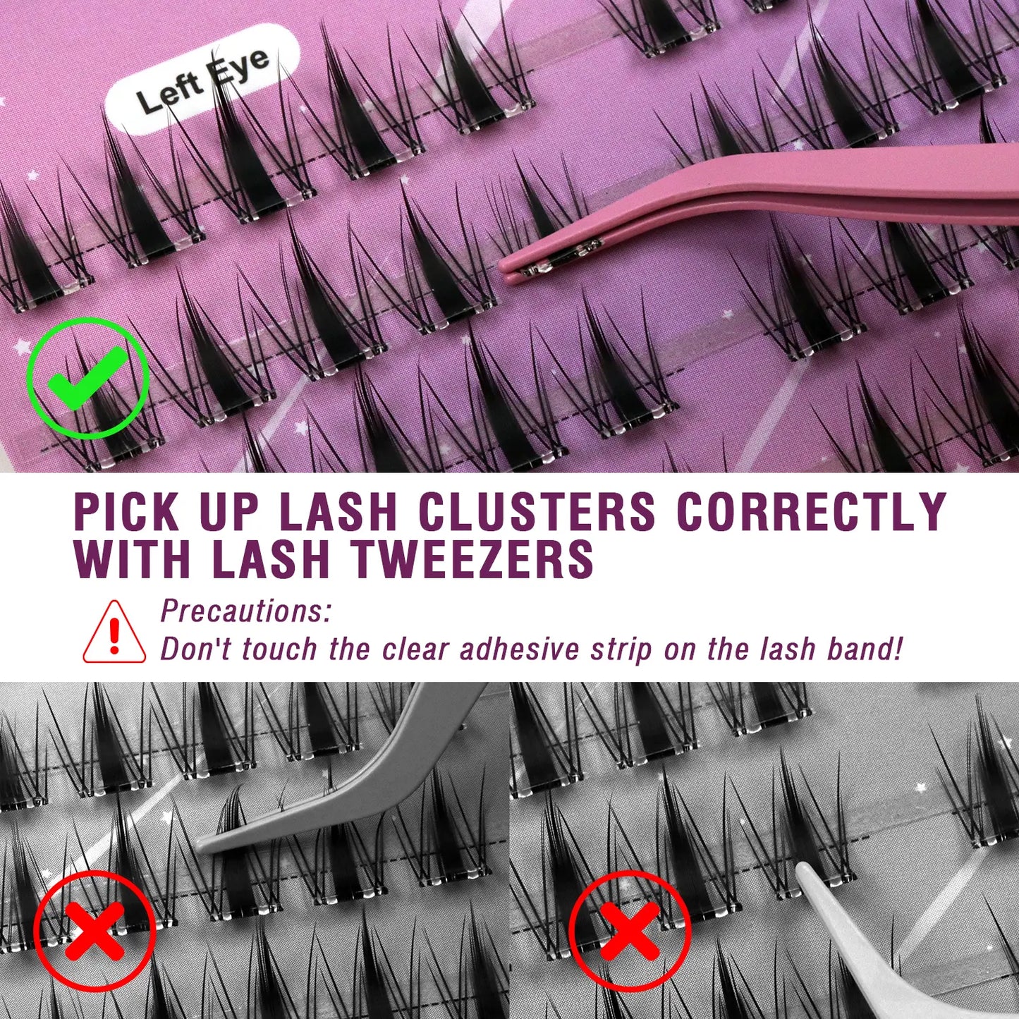 Everyday Classic Eyelashes Set (Glue-Free DIY, Natural Crisscross Texture, 3D Wispy)