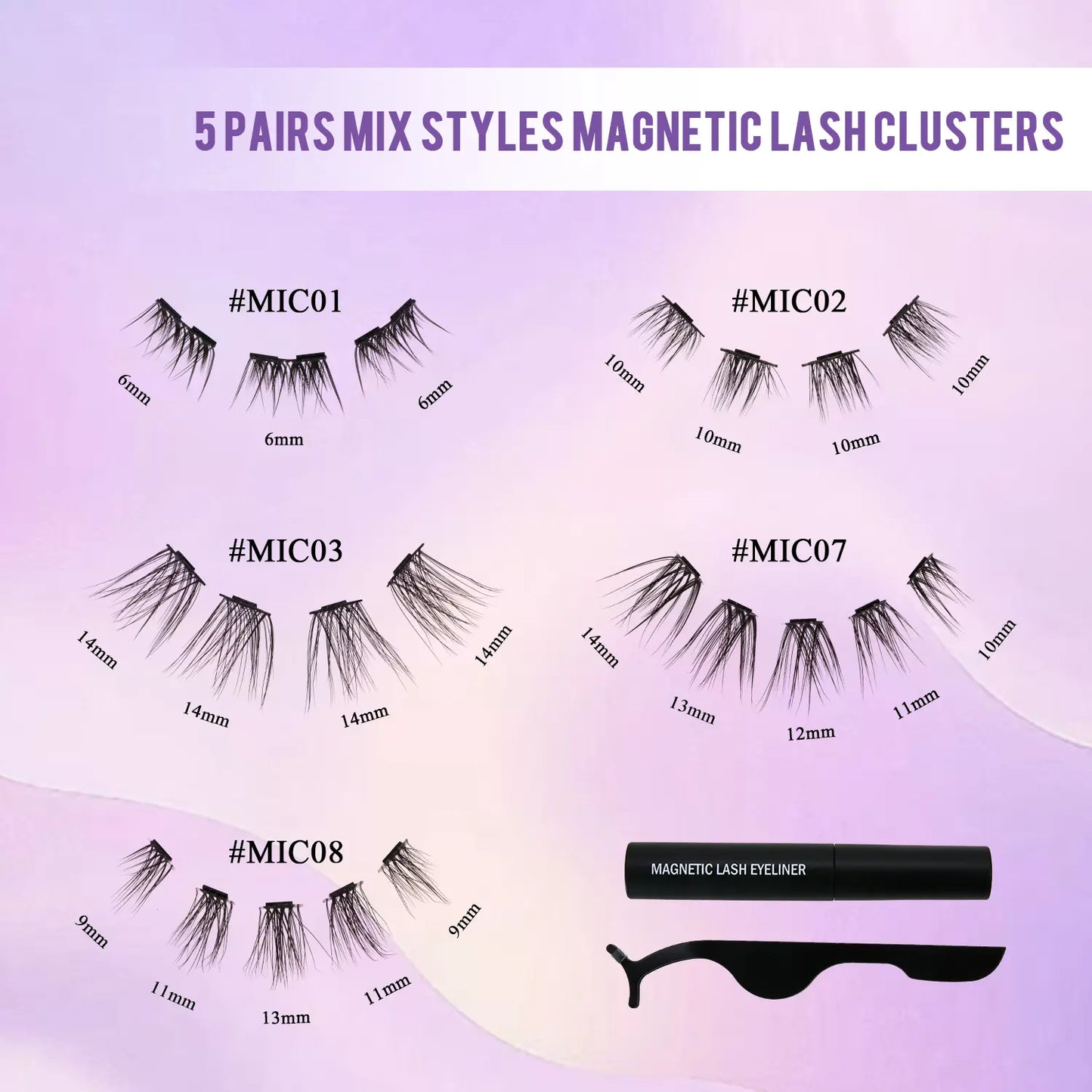 The Lash Flex DIY Segmented Magnetic Cluster Kit (5 Pairs)