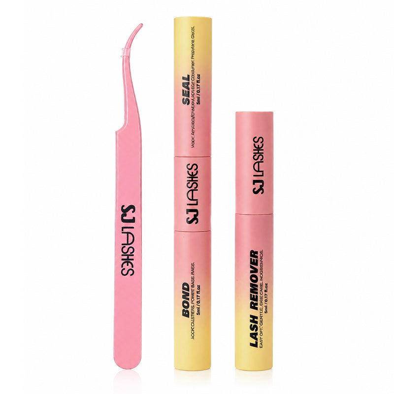 SJ LASHES DIY Professional Lash Extension Kit - Multi-Style Cluster Lashes (10-16mm) with Dual-Ended Bond & Seal and Lash Remover