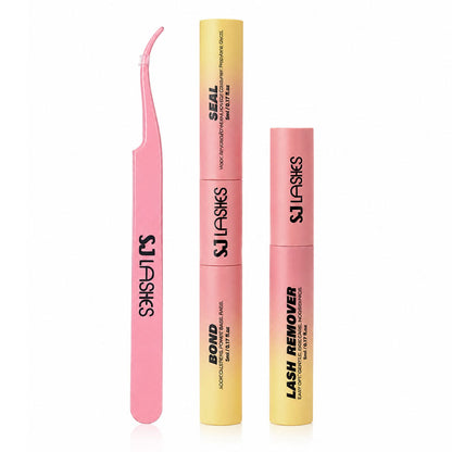 SJ LASHES DIY Professional Lash Extension Kit - Multi-Style Cluster Lashes (10-16mm) with Dual-Ended Bond & Seal and Lash Remover
