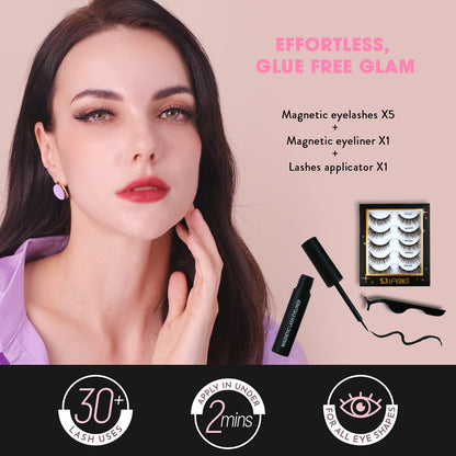 The Barely-There Featherlight Magnetic Set (5 Pairs Full Eye)– Luxury Pro Black Edition