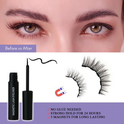The Barely-There Featherlight Magnetic Set (5 Pairs Full Eye)– Luxury Pro Black Edition
