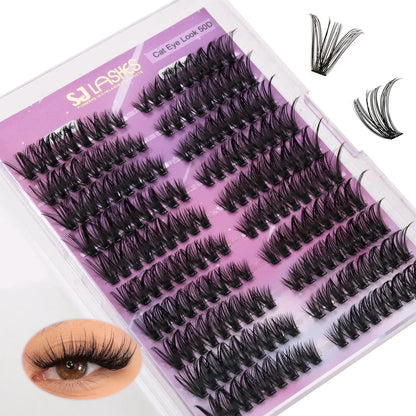 Foxy Eye Volume 50D Press-On Cluster Lash Kit