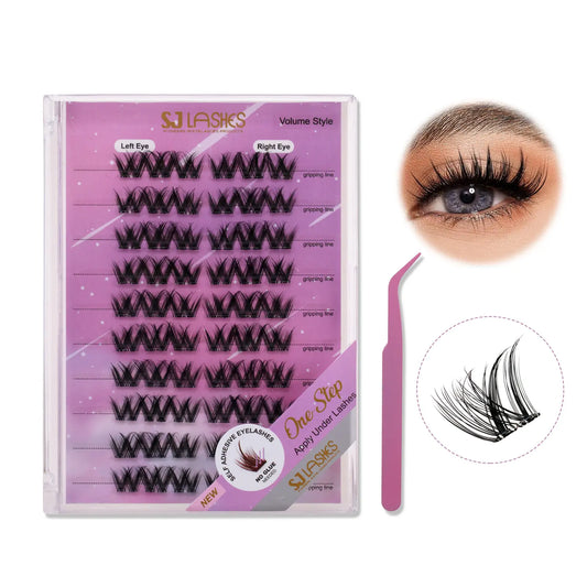 V-Flares Volume Press-On Cluster Lash Kit