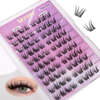Wispy Hybrid Press-On Cluster Lash Kit
