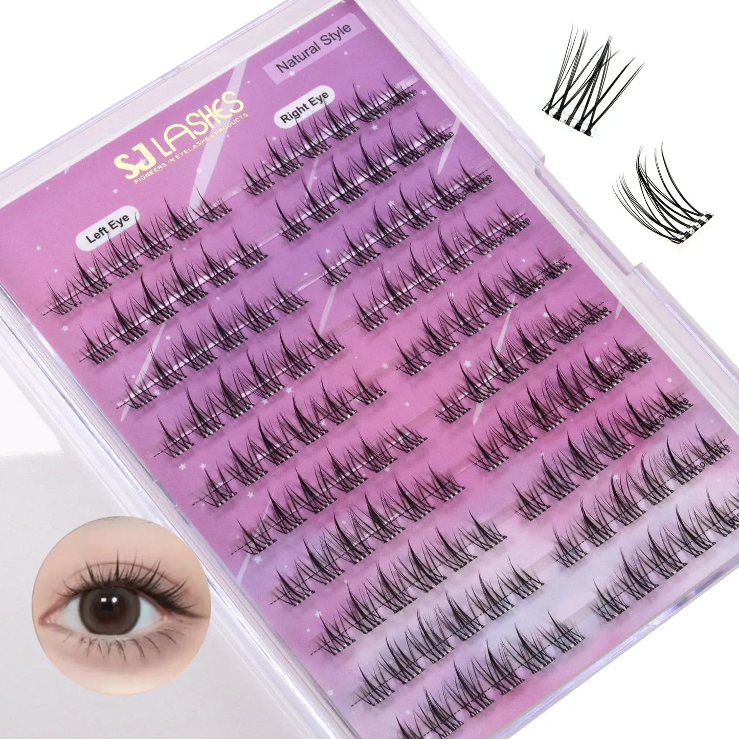 Classic Natural Look Press-On Cluster Lash Kit