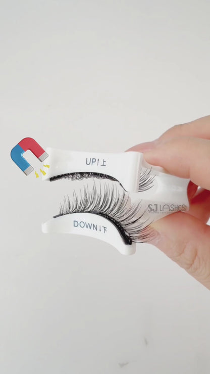 Single-Pair Magnetic Lashes Kit #Bold Cat-Eye Magnetic Sandwich Lashes (Factory Direct)