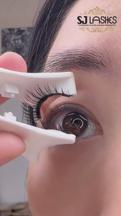 Single-Pair Magnetic Lashes Kit #Bold Cat-Eye Magnetic Sandwich Lashes (Factory Direct)
