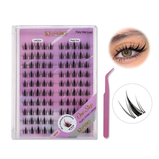 Spiky Wet Look Press-On Cluster Lash Kit